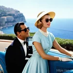 Home 20 모나코에서 촬영된 영화 및 드라마 - **Prompt:** A glamorous, vintage-style photograph capturing a scene reminiscent of Alfred Hitchcock'...