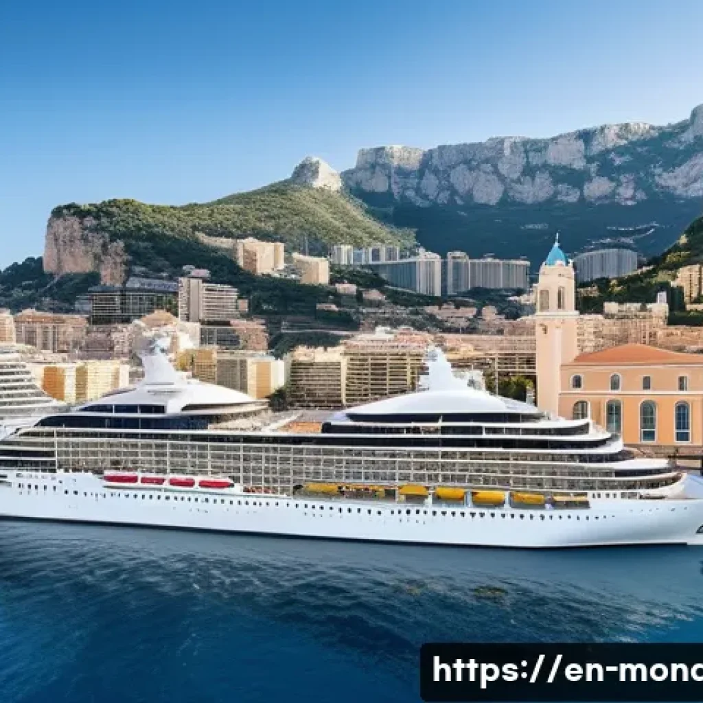 모나코에서의 크루즈 여행 추천 코스 - Grand Arrival in Port Hercule, Monaco**

A wide-angle, cinematic photograph captures an elegant crui...