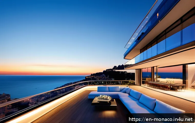 모나코에서의 고급 주택 렌트 및 가격 동향 - A luxurious modern penthouse apartment in Monte Carlo featuring expansive wraparound terraces with p...