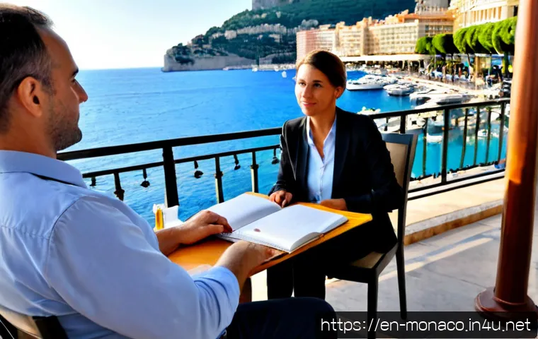 모나코에서 배우는 프랑스어 프로그램 - Photorealistic adult English learner attending an intimate French language lesson in Monaco, seated ...